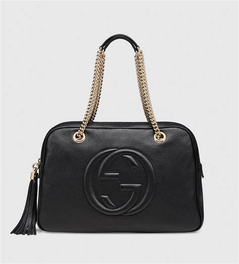 gucci mosca ricamata|gucci leather shoulder bag.